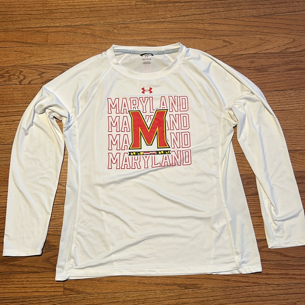 University of Maryland White Long Sleeve